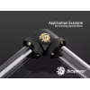 Raccordo a compressione BitsPower Carbon nero BP-CBE90DML — raccordo in ottone a 90°, finitura carbonio nero, 1 pezzo