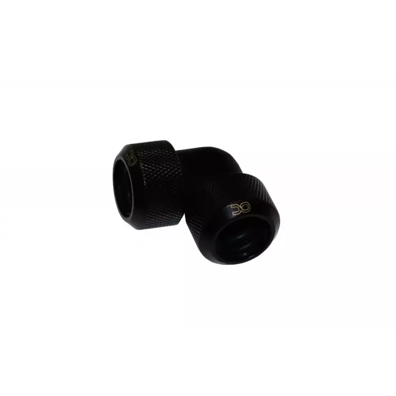 Alphacool Eiszapfen 17446 raccordo adattatore a L a 90°, 16 mm di diametro esterno su 16 mm di diametro esterno HardTube, Deep Black