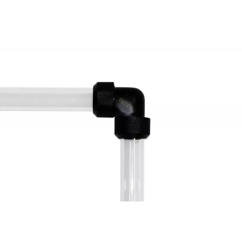 Alphacool Eiszapfen 17446 raccordo adattatore a L a 90°, 16 mm di diametro esterno su 16 mm di diametro esterno HardTube, Deep Black