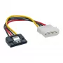 Cavo adattatore alimentazione InLine SATA 4-Pin Molex / 15-Pin SATA con blocco 0,15 m