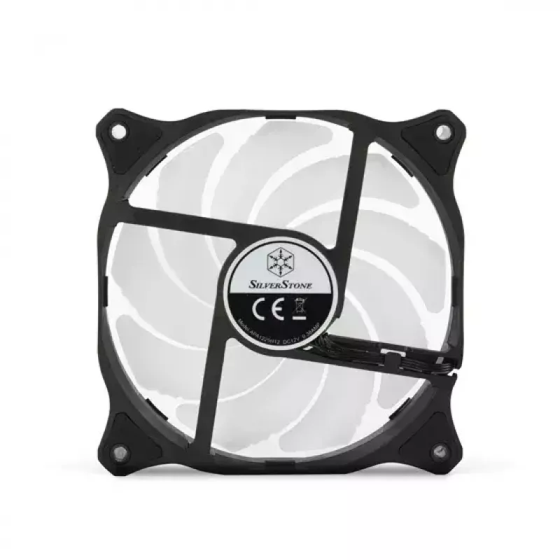 Ventola Silverstone Air Blazer 120R 12 cm nero trasparente cuscinetto idraulico