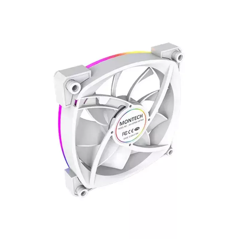 Modulo ventola Montech AX120 PWM 120 mm 12V 3-pin 4-pin bianco