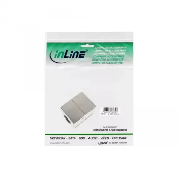 Adattatore InLine Cat.6, metallo completamente schermato, 2x RJ45 femmina/femmina, diretto