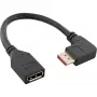 Cavo adattatore InLine DisplayPort 1.4 M/F, 8K4K, angolato a destra, nero/oro