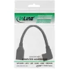 Cavo adattatore InLine DisplayPort 1.4 M/F, 8K4K, angolato a destra, nero/oro
