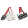 Akasa AK-CB050-40 cavo combo SATA, da Slimline SATA a SATA / Molex, 0,4 m