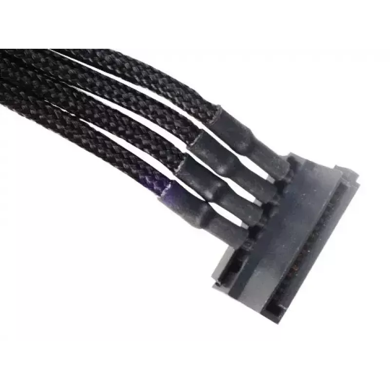 SilverStone SST-PP07-BTSB cavo di prolunga da Molex a 4 pin a 4x SATA, 300 mm, nero