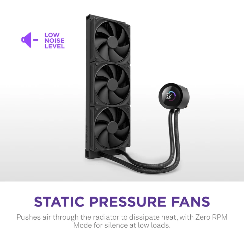Dissipatore a liquido all-in-one NZXT Kraken Plus 360 12 cm nero Fluid Dynamic Bearing