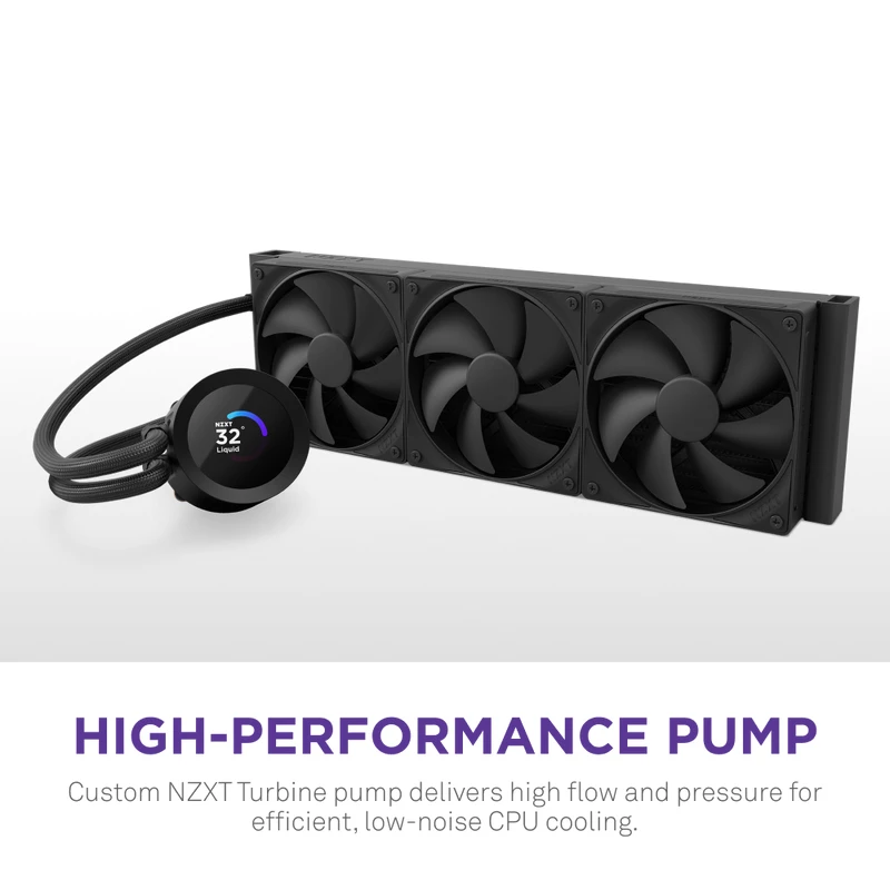 Dissipatore a liquido all-in-one NZXT Kraken Plus 360 12 cm nero Fluid Dynamic Bearing