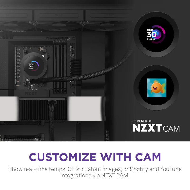 Dissipatore a liquido all-in-one NZXT Kraken Plus 360 12 cm nero Fluid Dynamic Bearing
