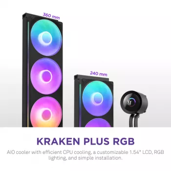Dissipatore CPU NZXT Kraken Plus 240 RGB nero