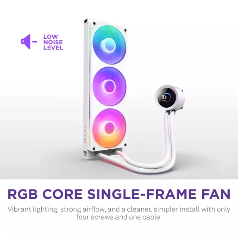 Dissipatore a liquido all-in-one NZXT Kraken Plus 360 RGB bianco 500–2400 U/min