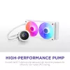 Dissipatore CPU a liquido all-in-one NZXT Kraken Plus RGB 240 — ventole da 120 mm, cuscinetto FDB, bianco