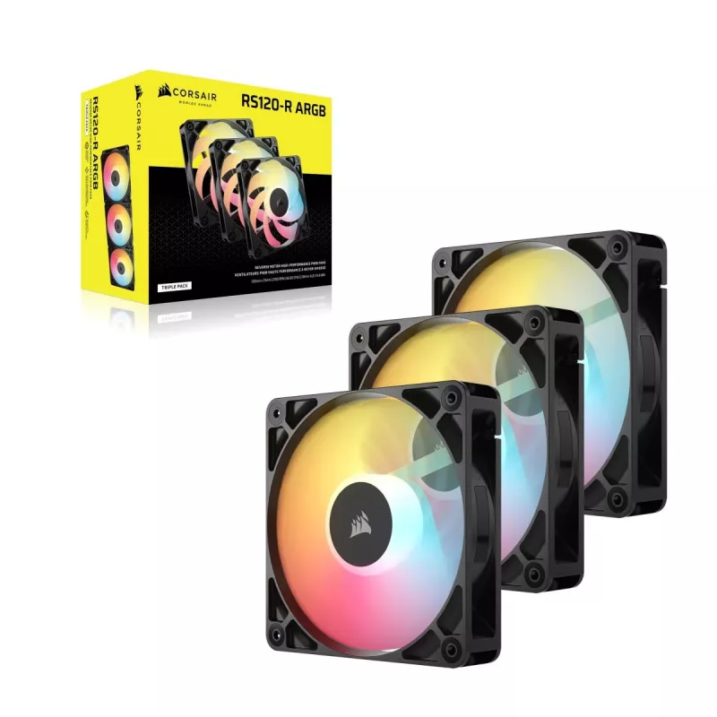 Ventole raffreddamento CORSAIR RS120-R ARGB 120mm 3-pack, 120 mm, illuminazione ARGB, 3 ventole
