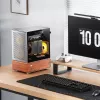 Case PC Jonsbo T7 midi tower mATX vetro temperato argento
