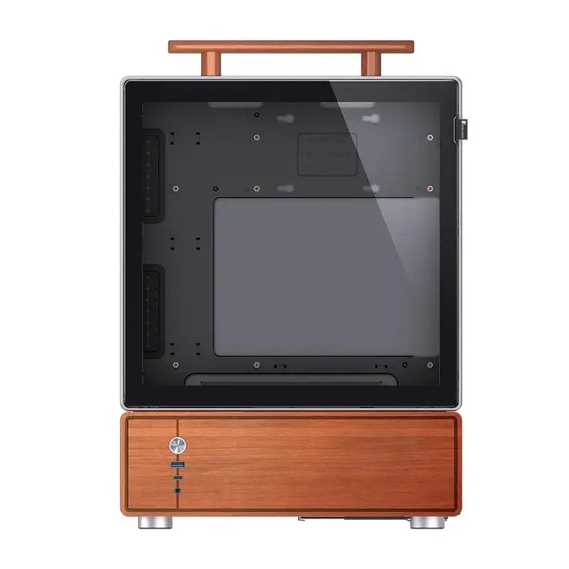Case PC Jonsbo T7 midi tower mATX vetro temperato argento