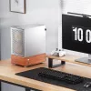 Case PC Jonsbo T7 midi tower mATX vetro temperato argento