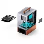 Case PC Jonsbo T7 midi tower mATX vetro temperato argento