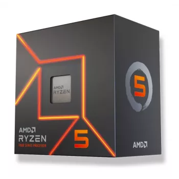 Processore AMD Ryzen 5 7400, socket AM5, 6 core, 3,3 GHz base / 4,3 GHz boost, 16 MB L3, DDR5, Radeon Graphics