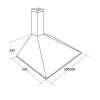 AKPO WK-5 Soft 60 cappa a camino a parete, 60 cm, LED, acciaio inox