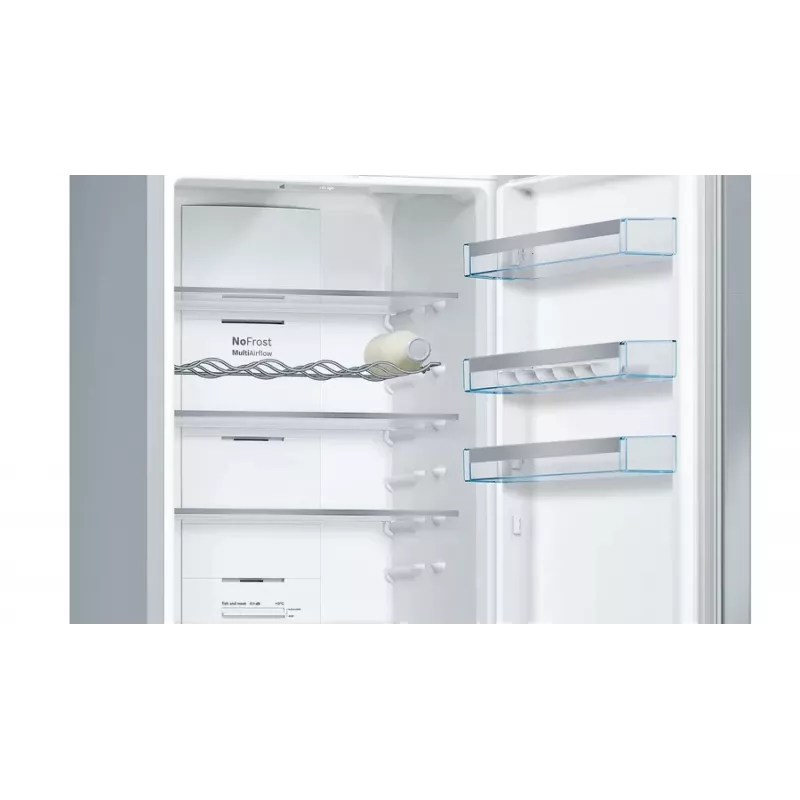 Frigorifero combinato Bosch Serie 4 KGN397IEQ libera installazione 368 L acciaio inox