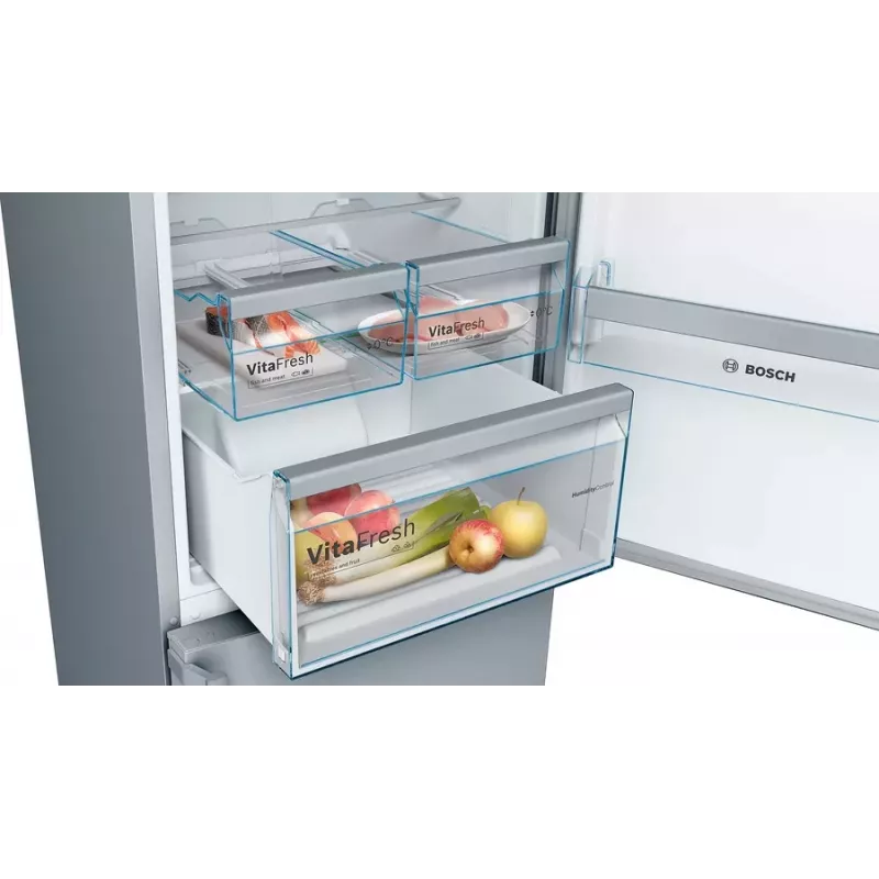 Frigorifero combinato Bosch Serie 4 KGN397IEQ libera installazione 368 L acciaio inox