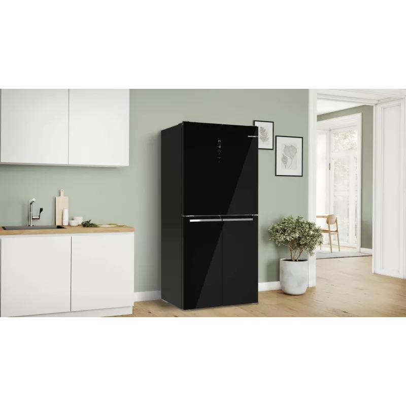 Frigorifero Side-by-Side Bosch Serie 4 KMC85LBEA, libera installazione, 547 l, nero