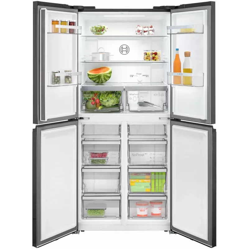 Frigorifero Side-by-Side Bosch Serie 4 KMC85LBEA, libera installazione, 547 l, nero