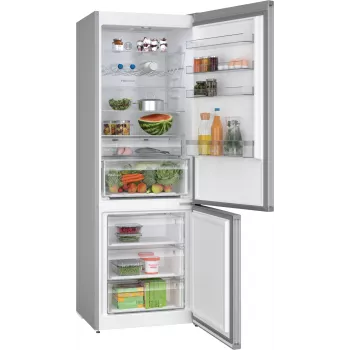 Frigorifero combinato libera installazione Bosch Serie 4 KGN497LDF — 440 L totale, 311 L frigorifero + 129 L congelatore, NoFrost, display LED, acciaio inox