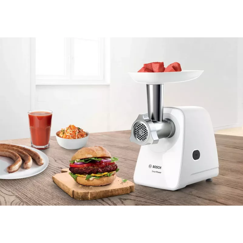 Tritacarne Bosch MFW2520W 1500 W acciaio inox, bianco