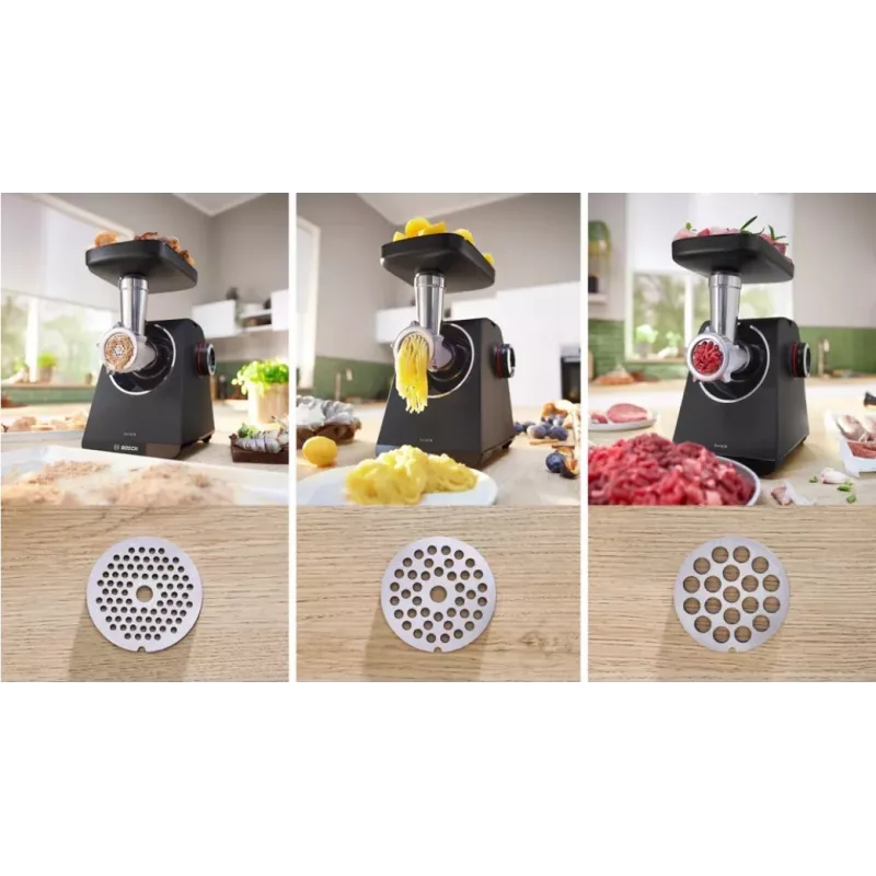 Tritacarne Bosch Serie 4 MFWS440B 1900 W, nero, argento