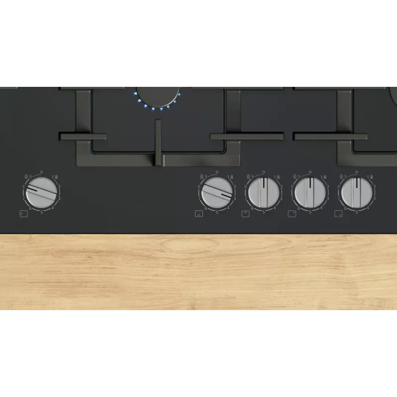 Piano cottura Bosch Serie 6 PPM9A6I40 nero da incasso 90 cm a gas 5 zone