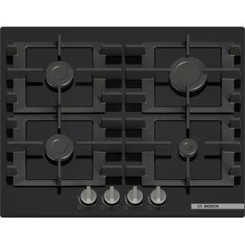 Piano cottura Bosch Serie 4 PNP6B6K40 nero da incasso 60 cm a gas 4 zone