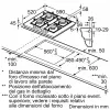 Piano cottura Bosch Serie 4 PNP6B6K40 nero da incasso 60 cm a gas 4 zone