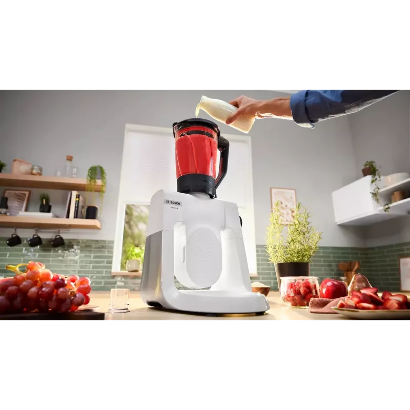 Bosch Serie 6 MUMS6EW22 robot da cucina, 1600 W, set pasticceria, accessorio frullatore, bianco/acciaio inox