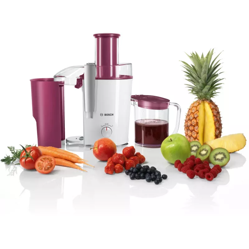 Estrattore di succo centrifugo Bosch MES25C0 700 W rosso ciliegia (frutta), trasparente, bianco
