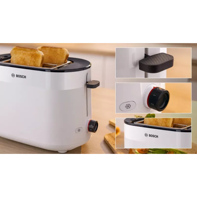 Tostapane Bosch TAT2M121 6 2 fette 950 W bianco