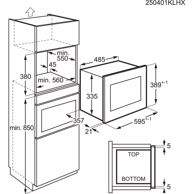 Electrolux LMS4253TMX nero, acciaio satinato microonde combinato da incasso 900 W