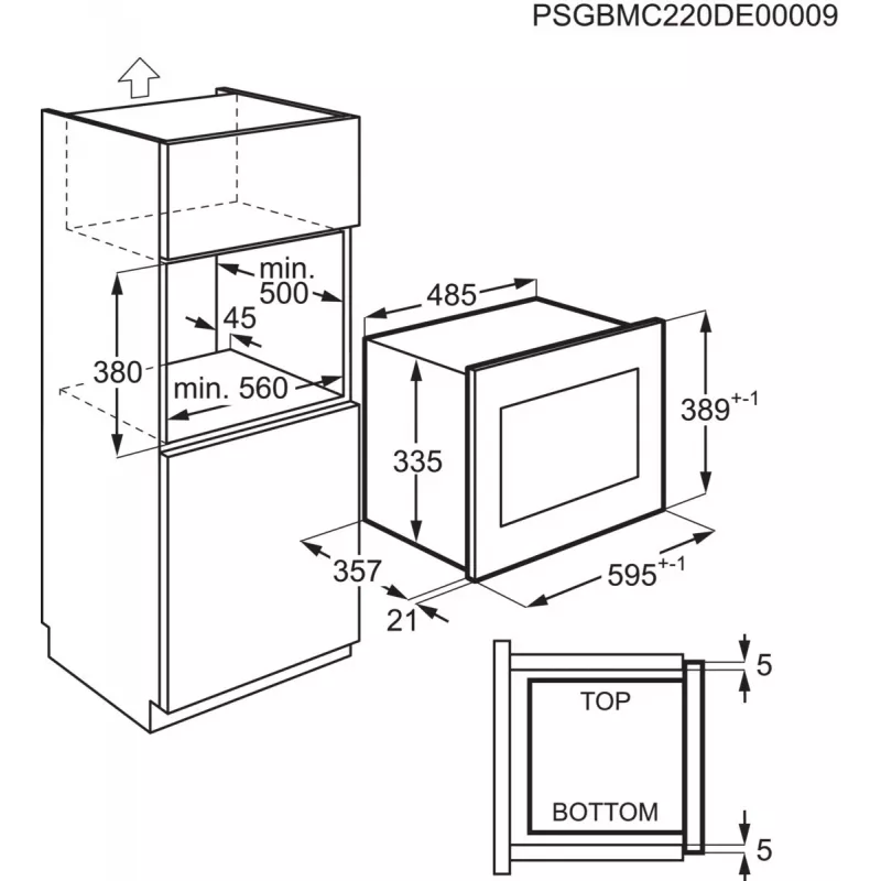 Electrolux LMS4253TMX nero, acciaio satinato microonde combinato da incasso 900 W