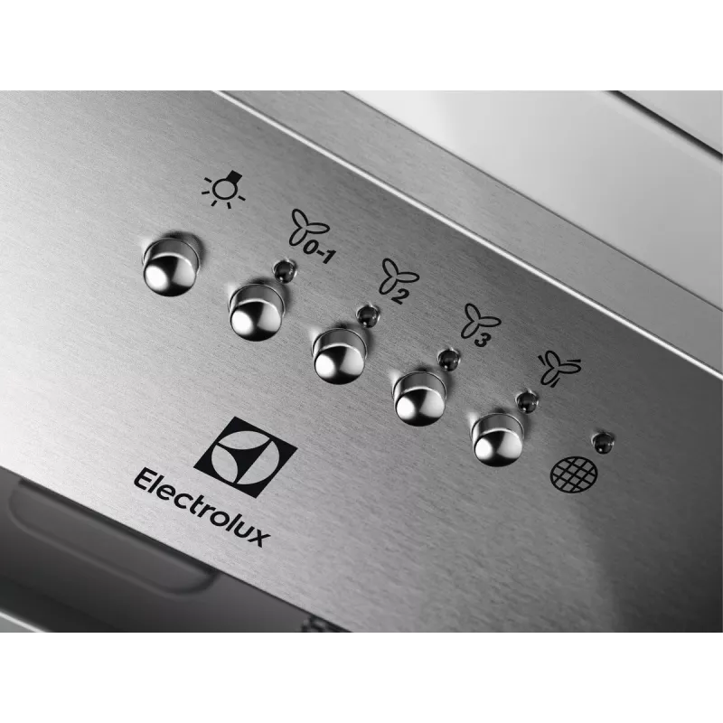 Electrolux LFG516X cappa da incasso, 54 cm, 600 m³/h (modalità intensiva), 3 velocità, LED, telecomando, acciaio inox