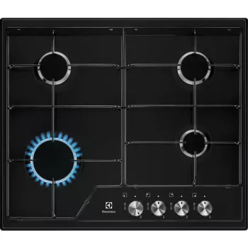 Electrolux EGS6424K, nero, da incasso, 60 cm, gas, 4 zone di cottura