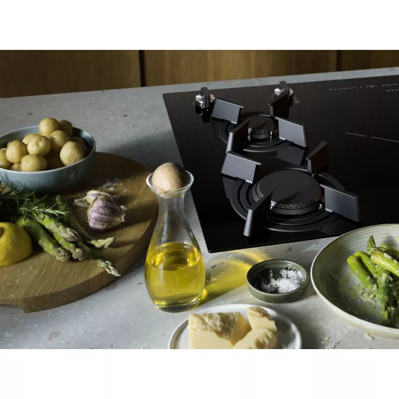 Electrolux KDI641723K piano cottura nero da incasso 60 cm combinato 4 zone, manopole, touch