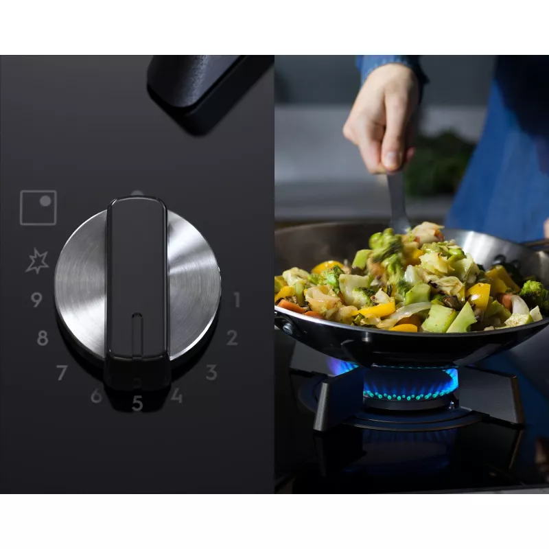 Electrolux KDI641723K piano cottura nero da incasso 60 cm combinato 4 zone, manopole, touch