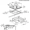 Electrolux KDI641723K piano cottura nero da incasso 60 cm combinato 4 zone, manopole, touch