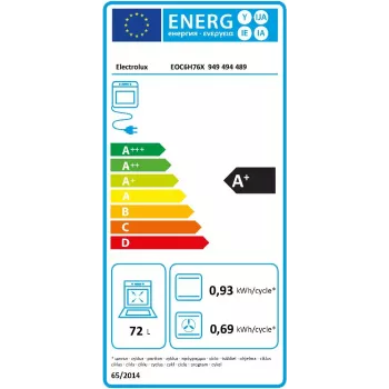 Forno elettrico da incasso Electrolux EOC6H76X — 72 L, aria calda, grill, vapore, timer digitale