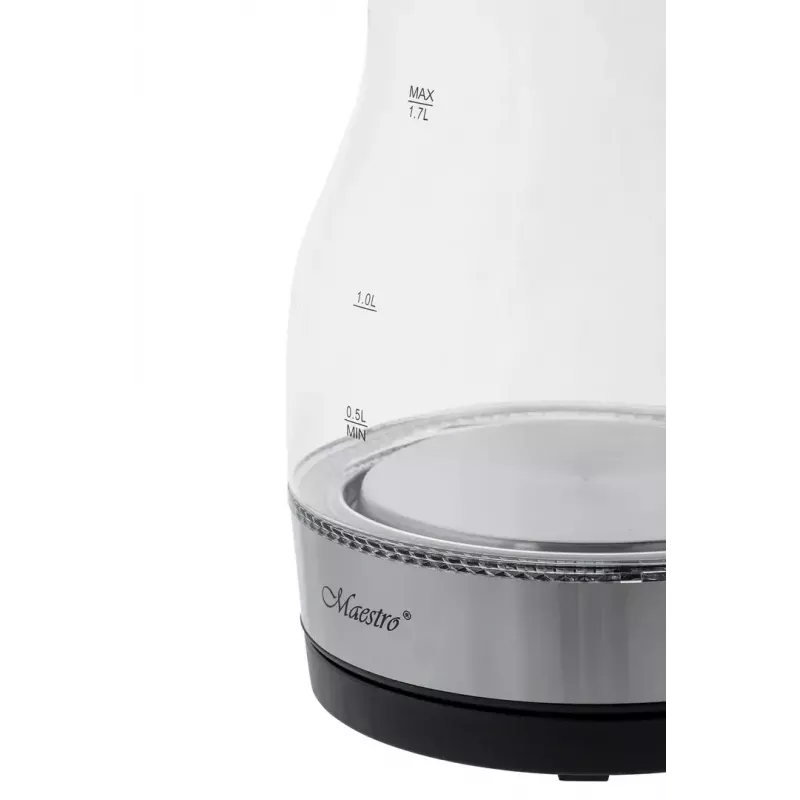 Maestro MR-061 bollitore elettrico, in vetro, 2200 W, nero