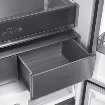 Frigorifero a libera installazione MPM MPM-503-SSI-11 con capacità 505 l, porte del freezer con apertura su entrambi i lati, classe energetica E