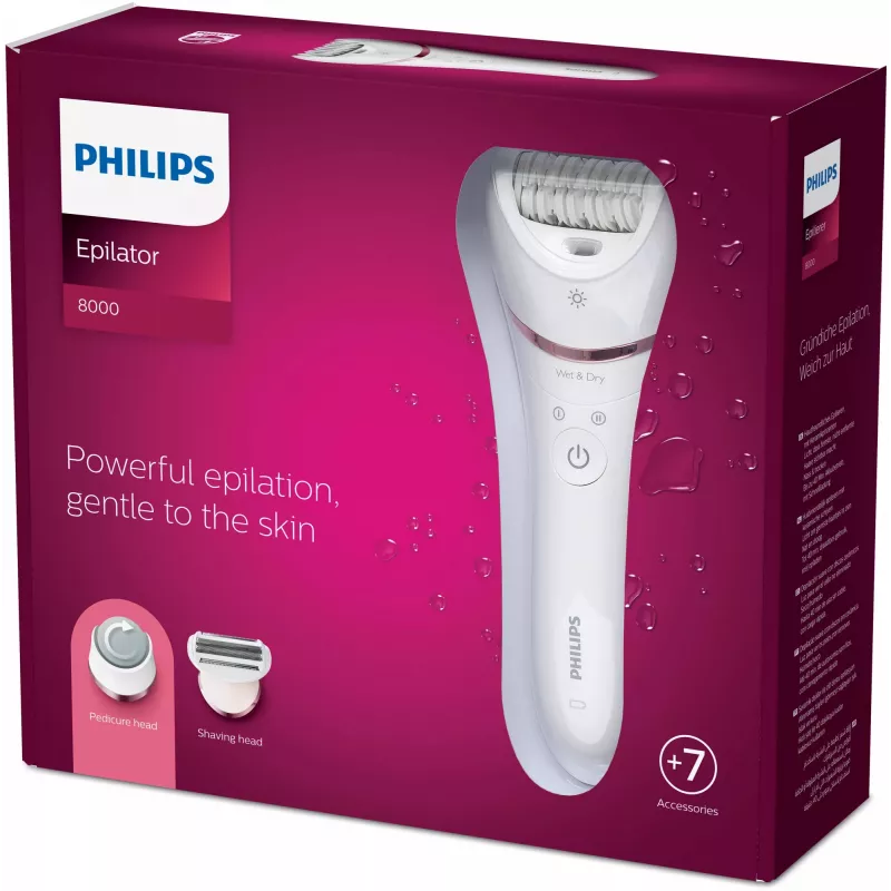 Philips Serie 8000 epilatore Serie 8000 BRE730/10 epilatore umido e asciutto