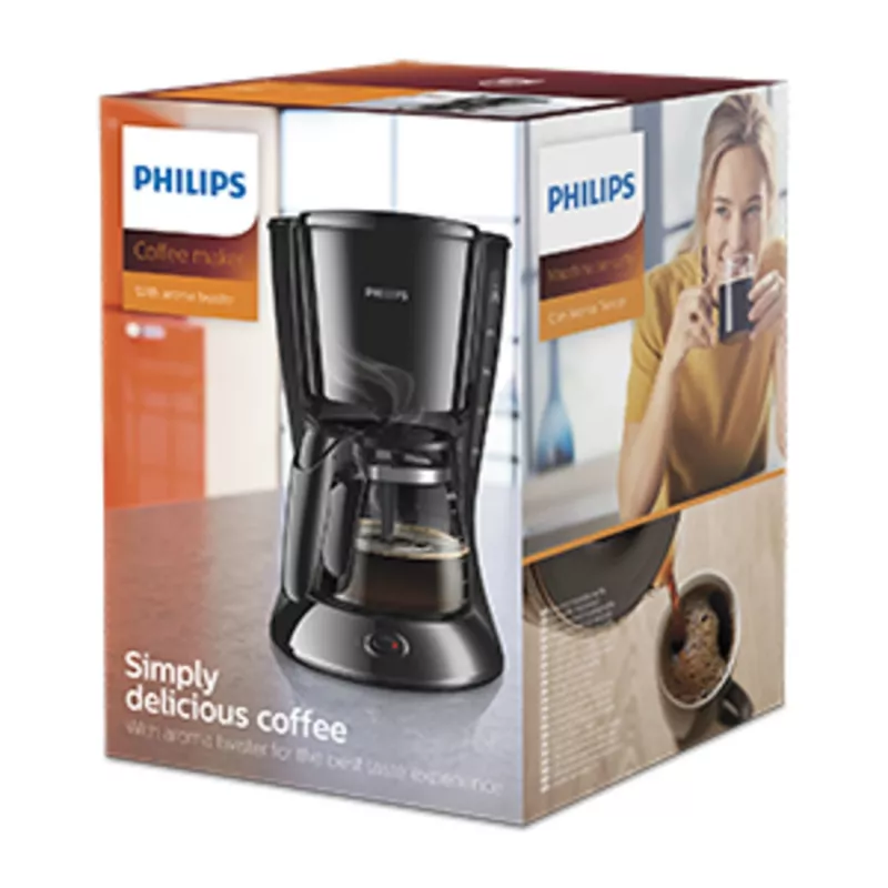 Philips Daily Collection HD7461/20 macchina del caffè a goccia, caraffa in vetro, 1000 W, nera