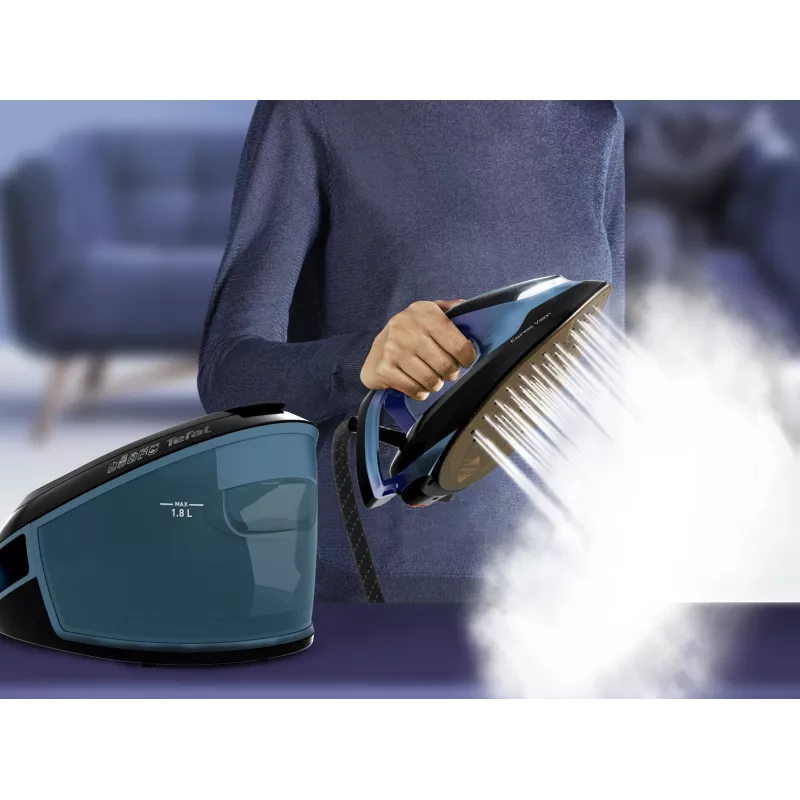 Tefal Express Vision SV8151 2800 W 1,8 l suola Durilium AirGlide Autoclean blu, nero